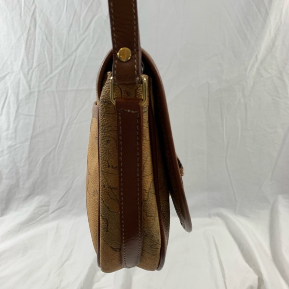 Genuine vintage PIERRE BALMAIN world map saddle bag crossbody - Picture 11 of 14